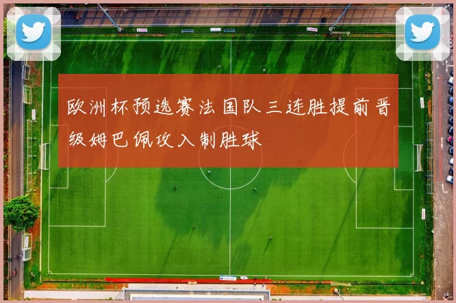 欧洲杯预选赛法国队三连胜提前晋级姆巴佩攻入制胜球